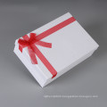 Custom Logo Fancy Cloth White Color Cardboard Gift Packing Box with Lid